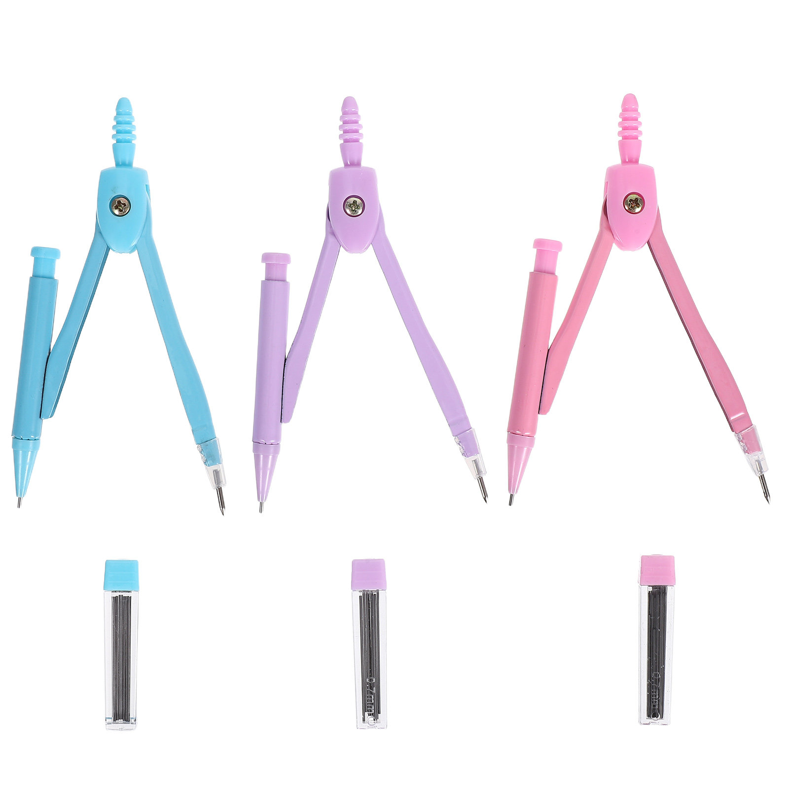 Math Geometry Set With Compass - Geometri Çizimleri İçin Metal Pergel Seti,