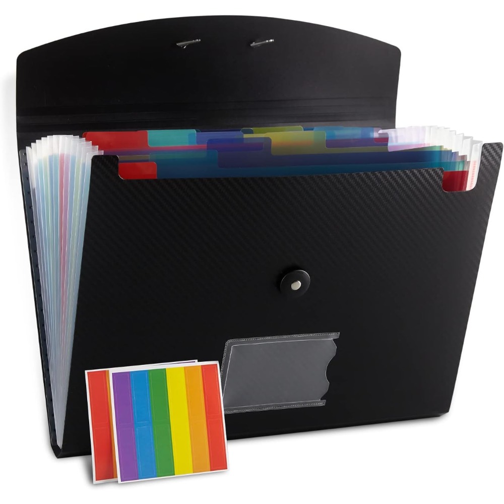Expandable Accordion File Folder 13 Pockets - 13 Cepli Genişletilebilir Dosya Klasörü Düzenleyici,