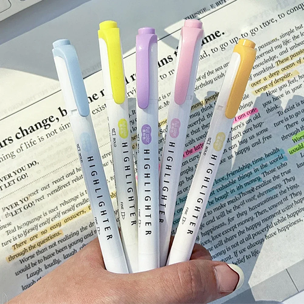 5 adet Pastel Fosforlu Kalemle - Pastel Highlighter Set Double Ended incelemesi ve fiyatı