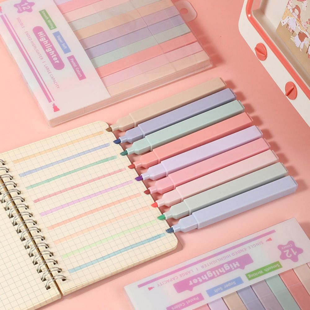 Çift Başlı Fosforlu Kalemler K - Pastel Highlighter Set Double Ended incelemesi ve fiyatı
