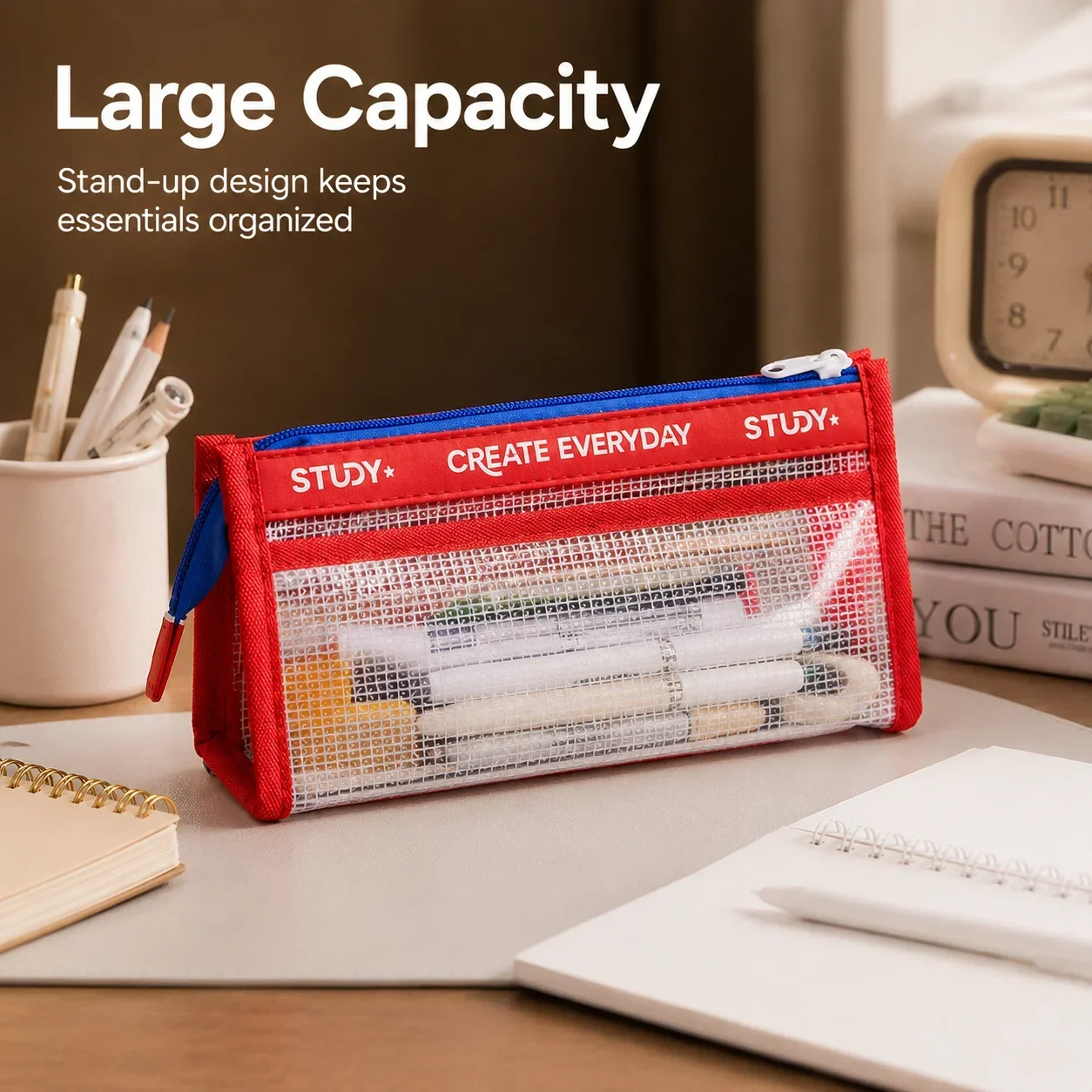 Şeffaf Kalem Kutusu, Sınavlar  - Aesthetic Large Pencil Case Pouch incelemesi ve fiyatı