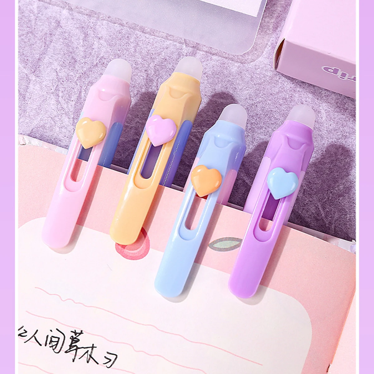 12 Adet Duruş Düzeltici, Silin - Retractable Eraser Pen Click incelemesi ve fiyatı
